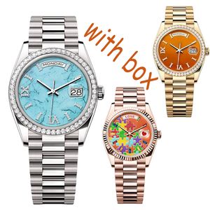 Herenhorloges Automatisch horloge voor dames Luxe horloge Leren band 36 mm / 41 mm uurwerkhorloge Roségoud Klassiek roestvrijstalen bandhorloge Meerdere kleuren