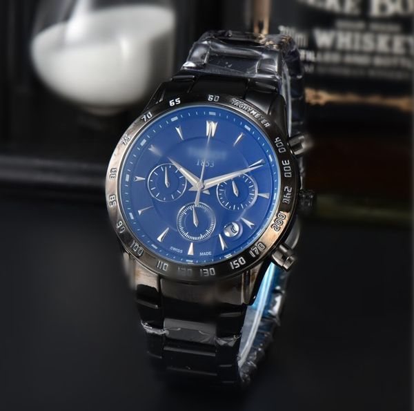 Montres pour hommes classiques montre à quartz automatique entièrement en acier inoxydable 904L bleu noir céramique saphir boucle pliante montres-bracelets Super