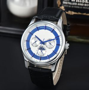 Montres pour hommes Montre-bracelet de créateur pour hommes Tous les cadrans fonctionnent Nouvelle montre à quartz de haute qualité Top Marque de luxe Chronographe Horloge Ceinture en cuir noir Cadeau pour hommes