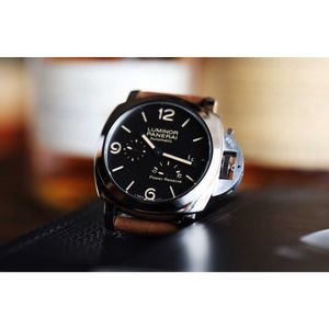 Herenhorloges voor mechanisch automatisch uurwerk Saffierspiegel 44 mm Koeienhuid Sport Waterdicht horloge Addp Horloges