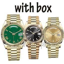herenhorloges voor vrouwen automatische mechanische horloges klassieke stijl 41 mm volledig roestvrijstalen band gouden horloge saffier super lichtgevende horloges