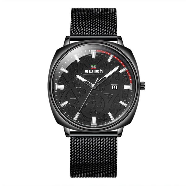 Montres pour hommes montre Gold Watch Dial Work Quartz montre des montres de poignet pour hommes de luxe Chronograph Clock Steel Belt Fashion