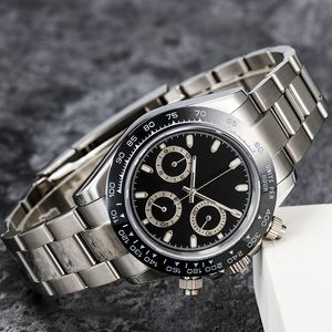 herenhorloges Japan VK chronograaf uurwerk horloge volledig roestvrij staal saffierglas 5ATM waterdicht super lichtgevend 41 mm montre de luxe