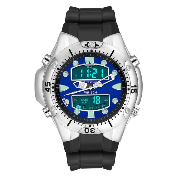 Relojes para hombre Luxe Sapphire Mirror Reloj impermeable Correa ajustable luminosa Caja de acero inoxidable 40 mm Natación Buceo