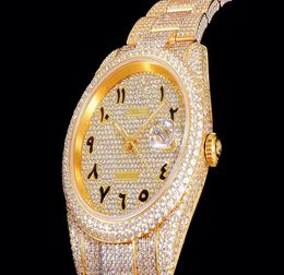 HENS MONTRE LUXURES DIAMAND GOLDEN MOTION AUTOMATIQUE Mouvement automatique 41 mm Date de poignet Mécanique.