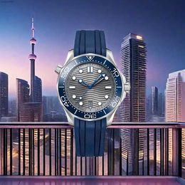 herenhorloges Luxe mechanisch horloge wereldtijd keramische ring Limited Edition automatisch horloge 41 mm automatisch uurwerk glazen achterkant Sport Sea Mans blauw horloge