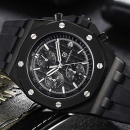 Mens horloges luxe horloge didun topmerk kwarts zakelijk militaire waterdichte pols rubberen riem masculino232s