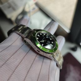Relojes para hombre Rolx 40 mm VINTAGE reloj de pulsera para hombre 16610 Bisel de aluminio verde Pulsera 3135 movimiento automático impermeable padre colección de regalos de cumpleaños X
