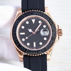 Montres Homme Bracelet Caoutchouc Yacht II 42mm Lunette Céramique Acier Inoxydable Mécanique Automatique Mouvement Saphir 5ATM Étanche 2023 Modèle Montre Cadran Noir