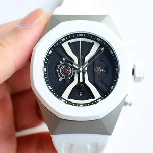 Herenhorloges Timing Quartz Horloges 44 mm Zachte rubberen band Waterdicht Hoge kwaliteit Horloges Cadeau Automatisch horloge