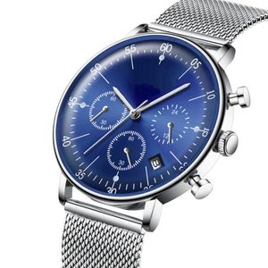 Montres pour hommes Top marque de luxe Quartz hommes décontracté mince maille en acier étanche montre de Sport