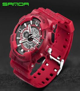 Mens montres Top Brand Luxury Sanda Digitalwatch G Style Military Sport Choc de surveillance Men LED Quartz Digital Watch Reloj Hombre Y6521441