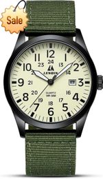 Relojes para hombres Relojes militares unisex Sport Nylon Strap Styling Luminoso Moda Watches Analog Quartz Relojes para hombres impermeables Ejército táctico Muñeco de pulsera casual