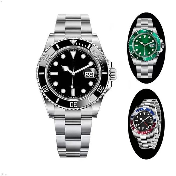 Relojes para hombre Reloj Bisel de cerámica 40 mm Automático 8215 Relojes de movimiento Zafiro luminoso Impermeable Deportes Relojes de pulsera automáticos Montre