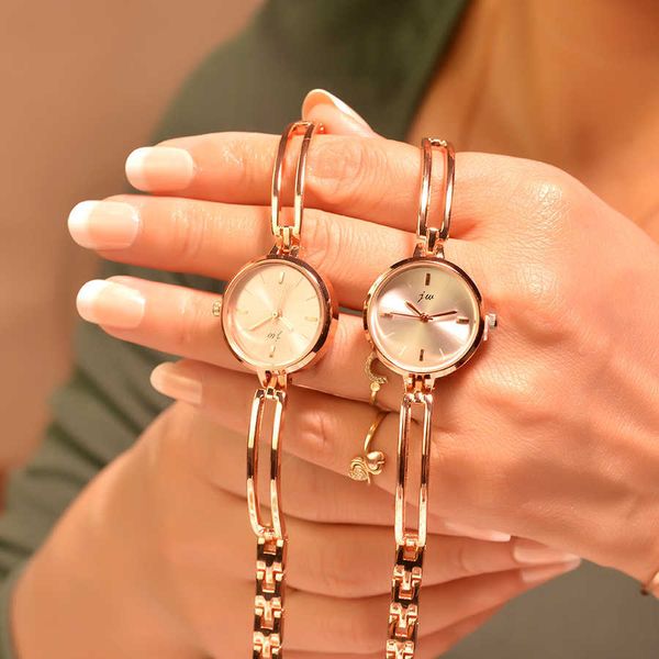 Relojes para hombre, pulsera para mujer, moda de lujo, acero inoxidable, pequeño reloj de cuarzo, cualidades, pulsera Simple para mujer, reloj de cadena para mujer