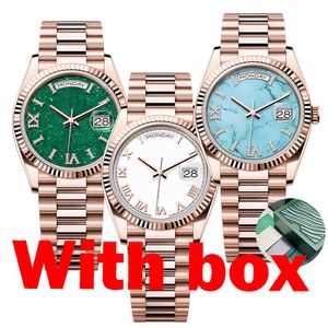 Heren horloges Womens Watch luxe ontwerper Automatische mechanische beweging Kijk goud polshorloge 36 mm stalen band leven waterdichte cadeau polshorloges kh fabriek