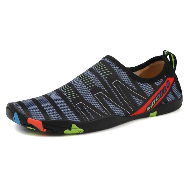 Chaussures à eau masculine Barefoot chaussures plates plage marche