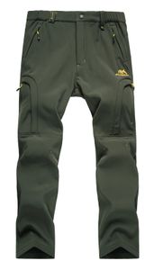 Pantalon de randonnée imperméable pour hommes Pantalons de ski de neige doublé de mollet-ondes pantalons de snowboard d'hiver 240412