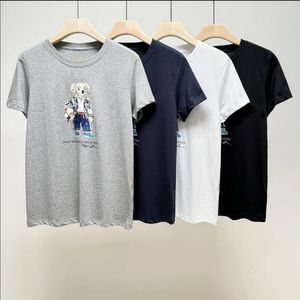 Camiseta de la marca Mens Wear Designer Fashion Marca impresa Cartoon Bear Partido de la manga corta Sweinshirt de algodón Camas