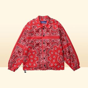 Les hommes portent du hip hop bandana paisley motif vestes bomber vestes windbreaker harajuku streetwear 2020 automne décontracté couches tops vêtements lj1232949