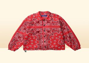 Mens Wear Hip Hop Bandana Paisley Patrón de bombardero Jackets Windbreaker Harajuku Streetwear 2020 Autumn Casual Coats Tops Clothing LJ9083911