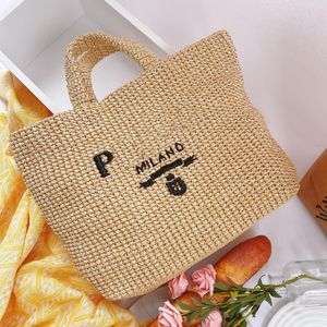 heren geweven kleine Raffia tote driehoek schoudertassen nieuwste stijl dames stro zomer strandtassen ontwerper vintage winkeltas luxe portemonnee bagage prad onderarm handtas