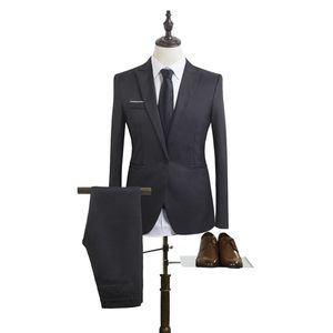 Mens Bruiloft Modemerk Pakken Tuxedo Set Slim Fit Man Suits Blazer Masculino Pak voor Mannen Bruidegom Jurk