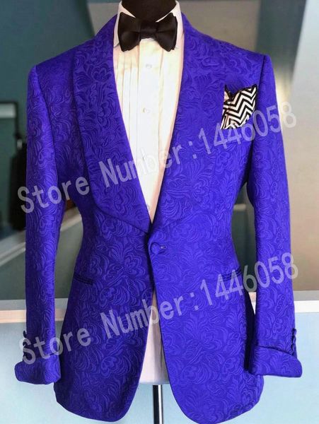 Costumes de mariage pour hommes avec pantalon 2019 garçons d'honneur bleu royal / noir / bordeaux / violet veste de smoking smoking marié Terno costumes de fête de bal pour hommes