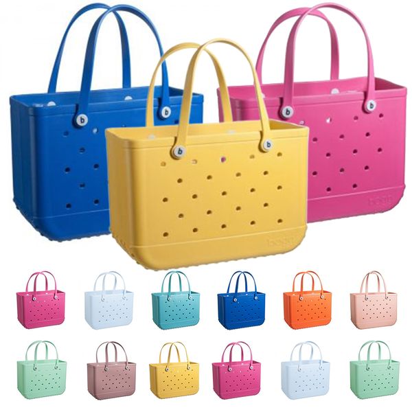 Fin de semana para hombre Bogg PVC Plástico Cesta de lujo Bolsas de playa Organizador de gran capacidad Bolsos de moda para mujer Diseñador Tote Shopper Embrague Stock Almacenamiento Bolsa de viaje