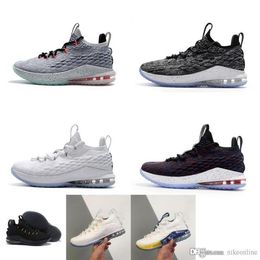 Hommes ce que les chaussures de basket-ball lebron 15 basses James Lebron 19 baskets tennis South Beach Flight Pack Wolf Grey Pâques Noël wi263I