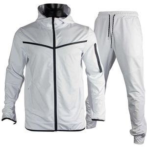 Hommes en gros de sueur en gros zips 2 pièces sweat à capuche jogging technique en molleton de piste de piste de piste personnalisée de vestes personnalisées pour hommes costumes