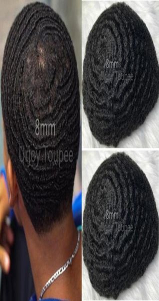 Peluca para hombre 4 mm6mm8mm10mm12mm Afro Hair Wave Lace Full Toupee China Remy Human Hair 360 Reemplazo de cabello ondulado 7168662