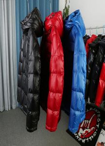 Heren winter donsjack Hoge kwaliteit parka voor mannen Zwart Blauw Rood Dames Donsjack Kapmantel Mode Warm Houden Eendendons Jas4325858