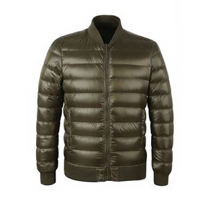 Heren Winter Down Jacket Korte honkbalkraag Jonge en van middelbare leeftijd grote versie van de Casual Light Jackets Trend Coats