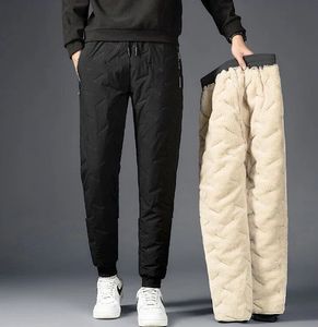 Hommes hiver chaud laine d'agneau épaissir pantalons de survêtement hommes en plein air loisirs coupe-vent Jogging pantalon marque haute qualité pantalon homme