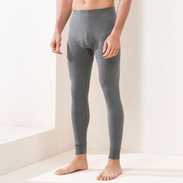 Pantalon chaud pour hommes pantalons slim leggings bulgose bulge sachet long johns sous-vêtements enleceau bordé de sommeil élastique doublé