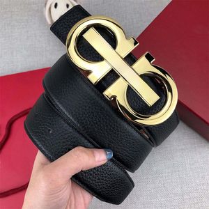 Mens Woman Belt Casual Smooth Buckle Belts Fashion Designer 14 Style Optionele Breedte 10A Kwaliteit