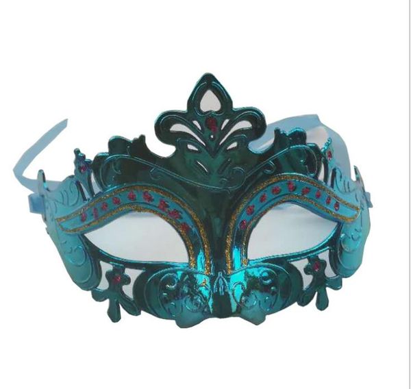 Máscara para hombres Mask Halloween Mascaradas Mardi Gras Venetian Dance Party Face Gold Shining Plate