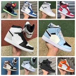 Hommes Femmes 1 1s High Retro Chaussures de basket Jumpman Starfish Chicago Lost Found University Blue Bleached Coral Tan Gum Linen Smoke Grey Patent Bred Shadow Sneakers