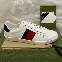Heren dames casual schoenen Italië goud wit groen rode streep tijger trainers luxe geborduurde wandelsport sneakers kleine witte schoenen