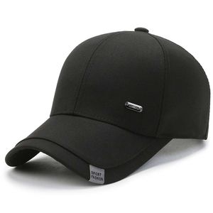 Mens femmes coton Baseball Cap d'été Ajustement papa Plain Black Trucker Black Golf Low Profil