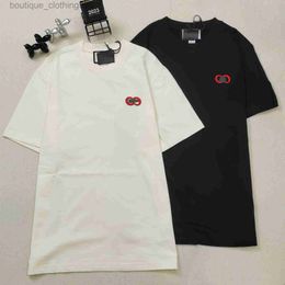 Hommes Femmes Designers t-shirt Tops amples classique poitrine petite lettre logo brodé pur coton à manches courtes inst t-shirt