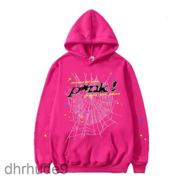 Mens Femmes Sweat à capuche Young Thug High Quality Designers Hip Hop P * NK Web Puff Print SP5der 555555 Sweethirts Sweethirts Swetshirts Heavy Fabric I4F5