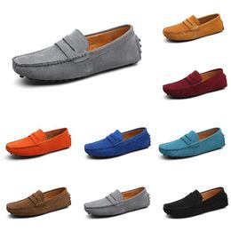 Hombres Mujeres Zapatos al aire libre Cuero Suela suave Negro Rojo Naranja Azul Marrón Naranja Cómodo Zapatilla de deporte Dos