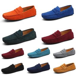 Hommes Femmes Chaussures de plein air Cuir Semelle souple Noir Rouge Orange Bleu Marron Orange Fuchsia Baskets confortables Quarante-quatre