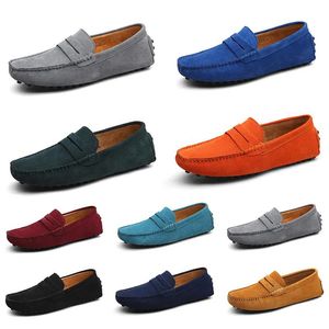 Chaussures de plein air pour hommes et femmes, semelle souple en cuir, noir, rouge, orange, bleu, marron, orange, bordeaux, baskets confortables trente-sept