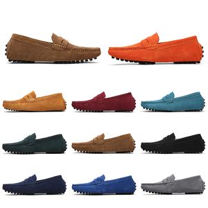 hommes pour hommes chaussures extérieures en cuir semelle douce noire rouge orange bleu marron orange confortable sneaker 029