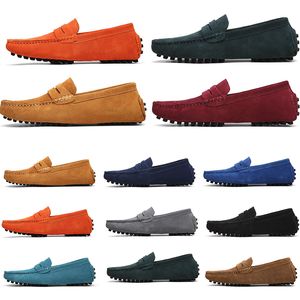 hommes femmes chaussures de plein air en cuir semelle souple noir rouge orange bleu marron orange confortable chaussures de sport 005