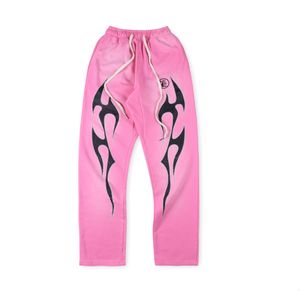 Pantalon femme homme Hellstar Studios pantalon flamme rose pantalons de survêtement hommes jogger mode hip hop rue pantalons décontractés sports d'affaires loisirs confortables respirants