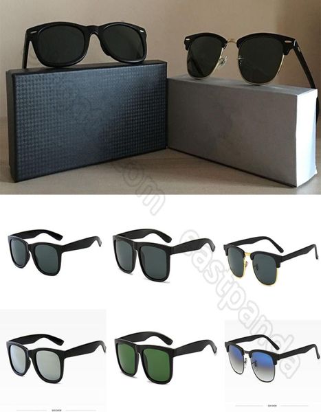 Mens Femmes rétro Vintage Sunglasses Hommes Fashion Round Polarise Lens Pilot Sport Cycling Sunglasses avec cuir Box8091530